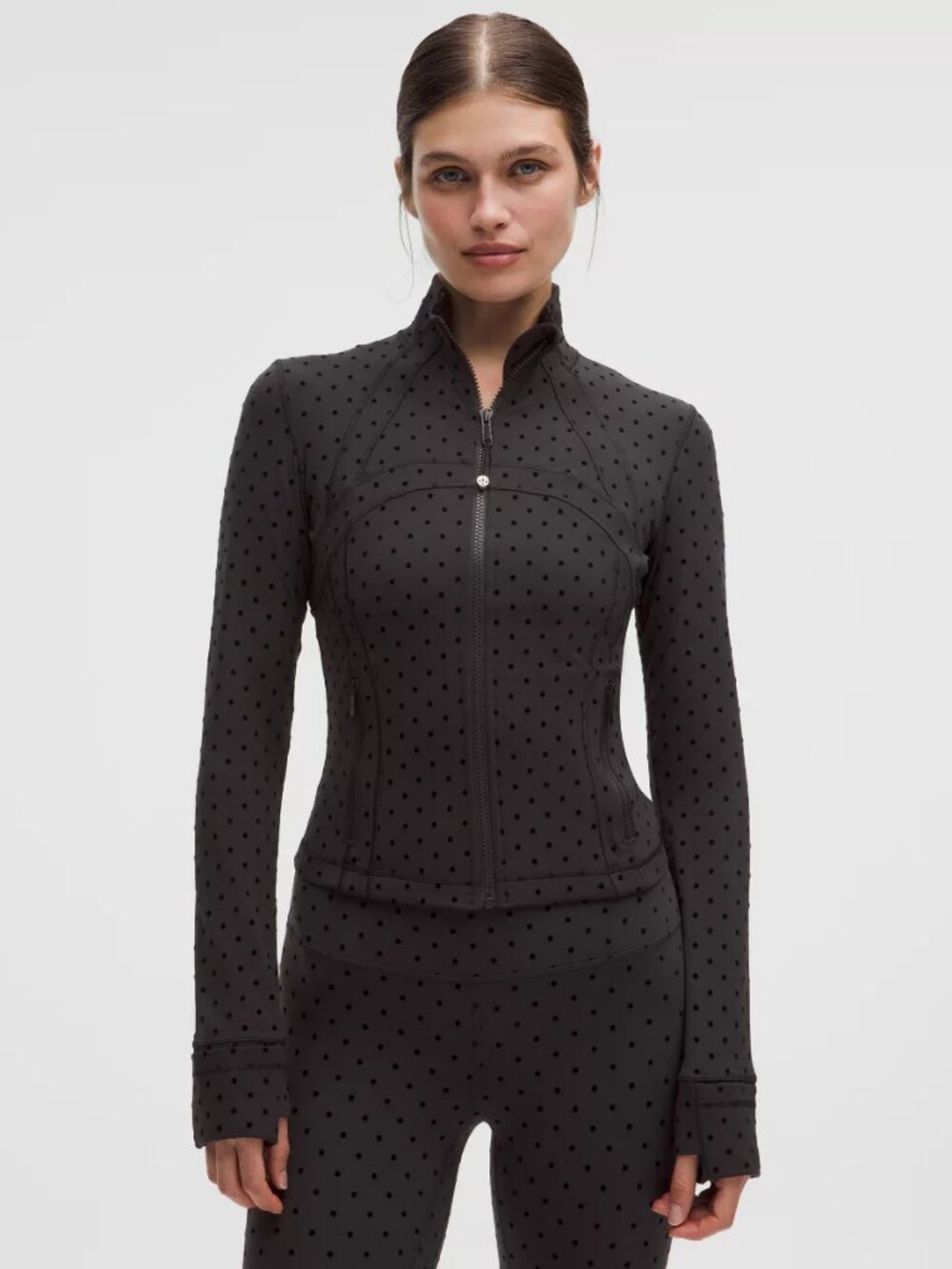 Lululemon Define Cropped Jacket Nulu Flocked And Legging Set Auth